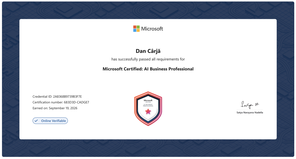 Microsoft Certified - AI Business Professional